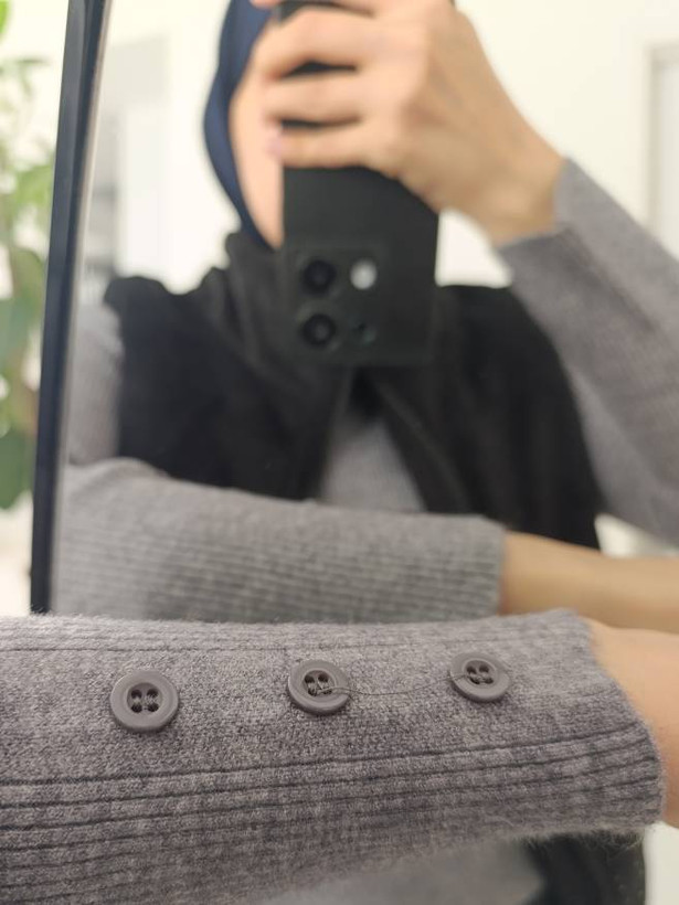 بلوز بافت بیسیک زنانه وارداتی آستین دکمه