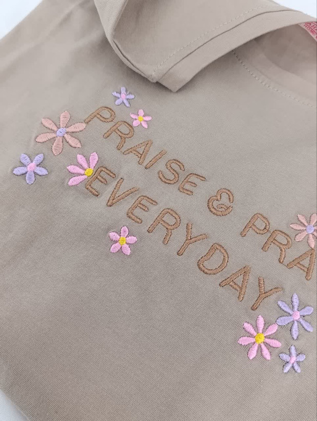 بلوز آستین بلند زنانه گلدوزی نخ پنبه