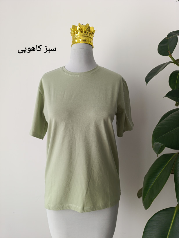 تیشرت ساده زنانه رنگی بیسیک نخ پنبه