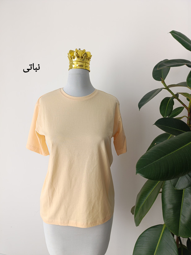 تیشرت ساده زنانه رنگی بیسیک نخ پنبه