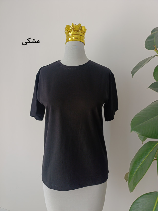 تیشرت ساده زنانه رنگی بیسیک نخ پنبه