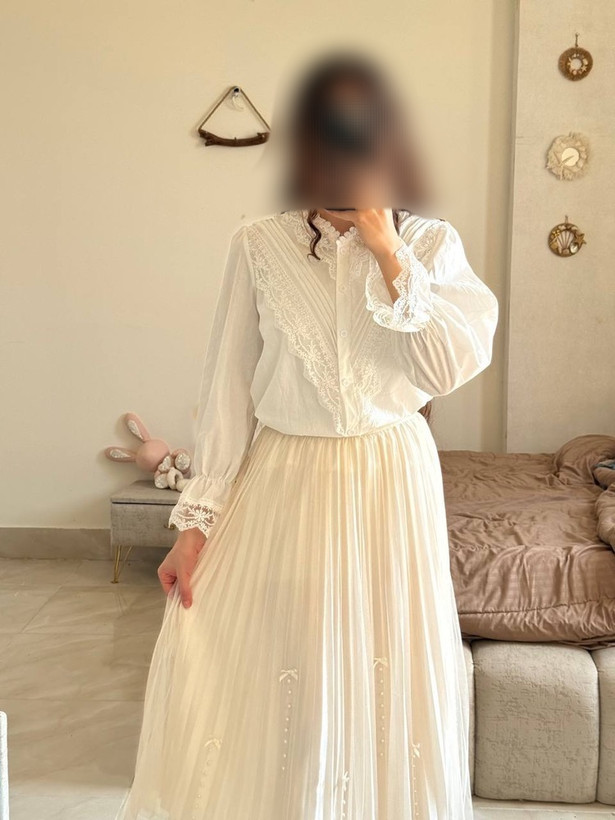 شومیز مجلسی زنانه گیپوری وارداتی (بلوز مجلسی آستین بلند)