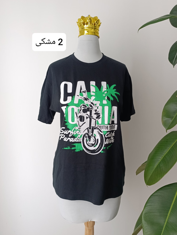 تیشرت لانگ چاپی زنانه و مردانه نخ پنبه وارداتی