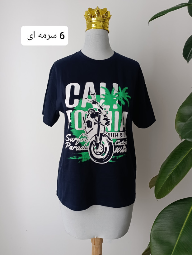 تیشرت لانگ چاپی زنانه و مردانه نخ پنبه وارداتی